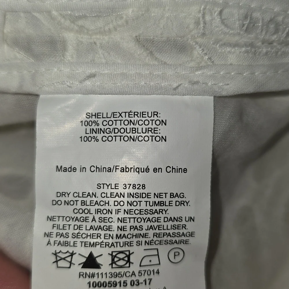 Tory Burch White Zoe Eyelet One Shoulder Feminine Spring Dress